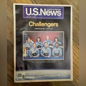 Vintage 80s World News Report Magazine Challenger
